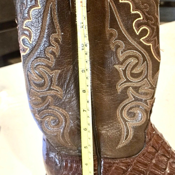 Lucchese Men\'s Western Cowboy Boots Brown Leather, Size 10.5 (2E width)